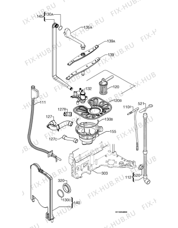 Взрыв-схема посудомоечной машины Aeg Electrolux F34030IM0 - Схема узла Hydraulic System 272